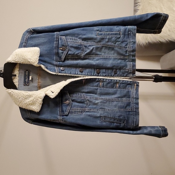 Maurices Serpa Collar Women's Jean Jacket size large - Picture 1 of 4